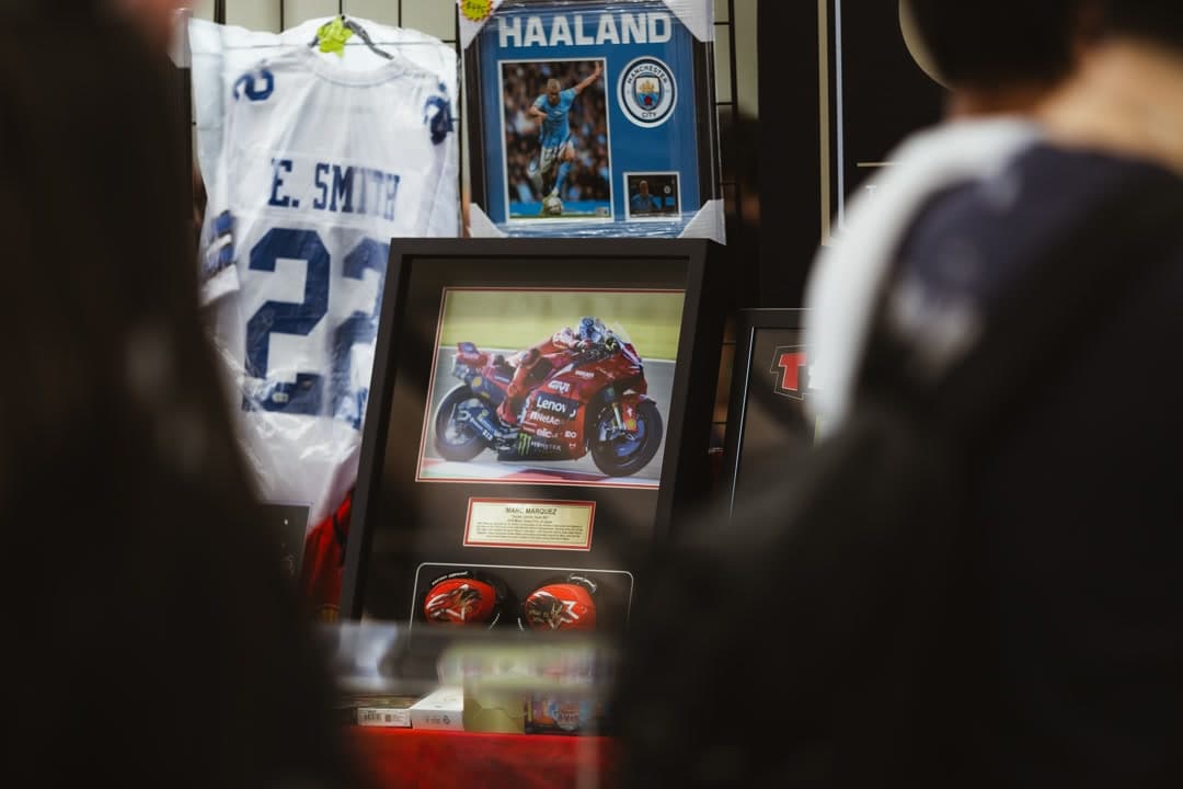 Close view of the Trakit Collectables display.