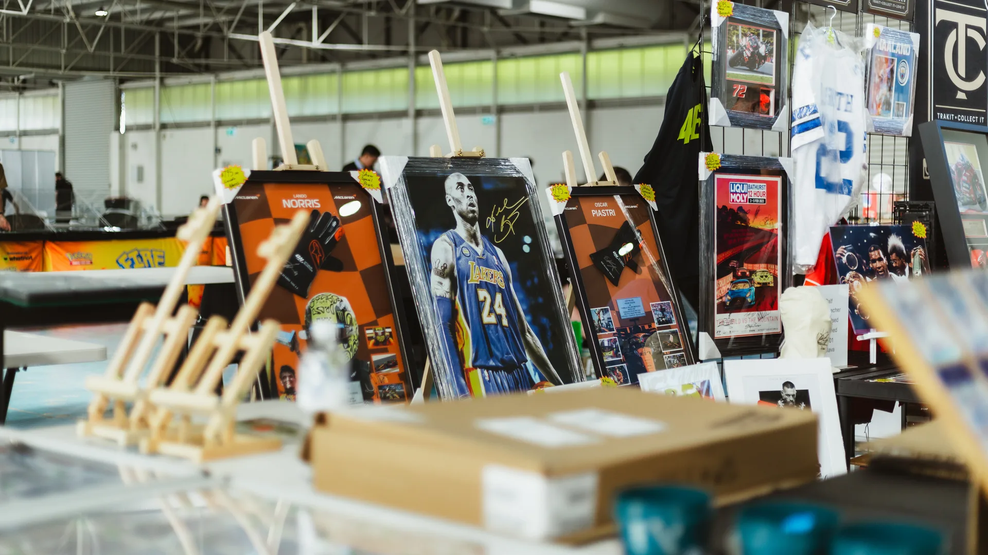 Event-floor view of the Trakit Collectables setup.